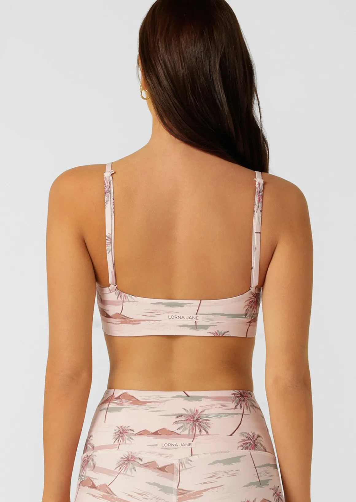 Lorna Jane Paradise Palm Swim Sport Bralette ParadisePalmPrint New