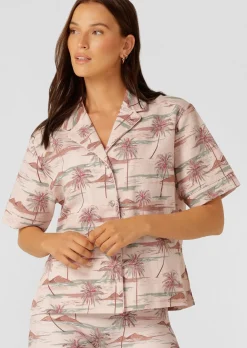Lorna Jane Paradise Palm Weekend Shirt ParadisePalmPrint Clearance