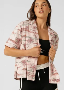 Lorna Jane Paradise Palm Weekend Shirt ParadisePalmPrint Clearance