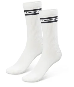 Lorna Jane Pilates Crew Sock Porcelain/Black Clearance