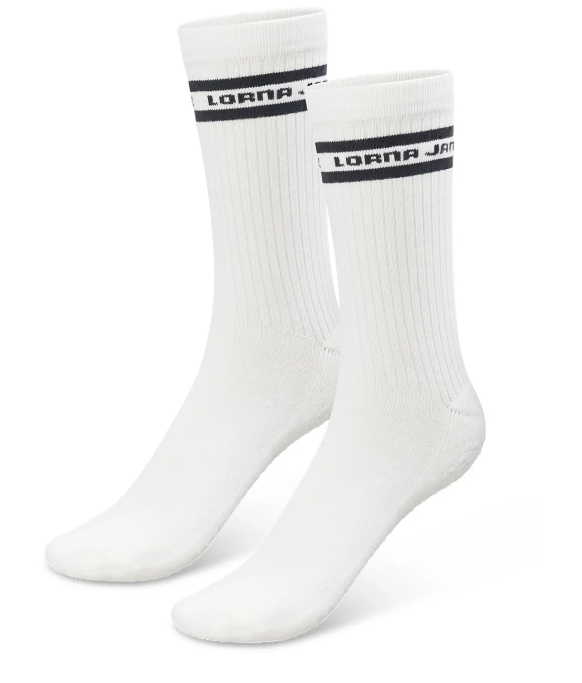 Lorna Jane Pilates Crew Sock Porcelain/Black Clearance