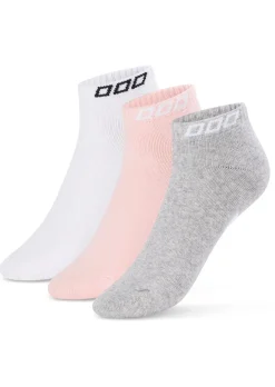 Lorna Jane 3PK Iconic Socks White&PinkSand&GreyMarl Sale