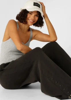 Lorna Jane Post Practice Wide Leg Pant WashedBlack Discount