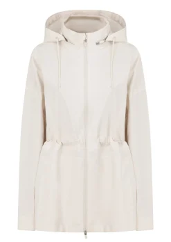 Lorna Jane Rain Repeller Pocketed Waterproof Jacket Ivory