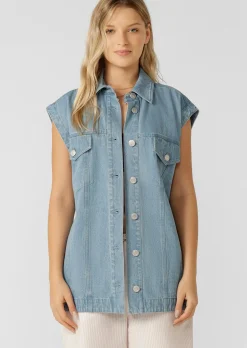 Lorna Jane Ranch Dreams Denim Vest LightWashedDenim Clearance