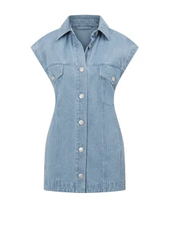 Lorna Jane Ranch Dreams Denim Vest LightWashedDenim Clearance