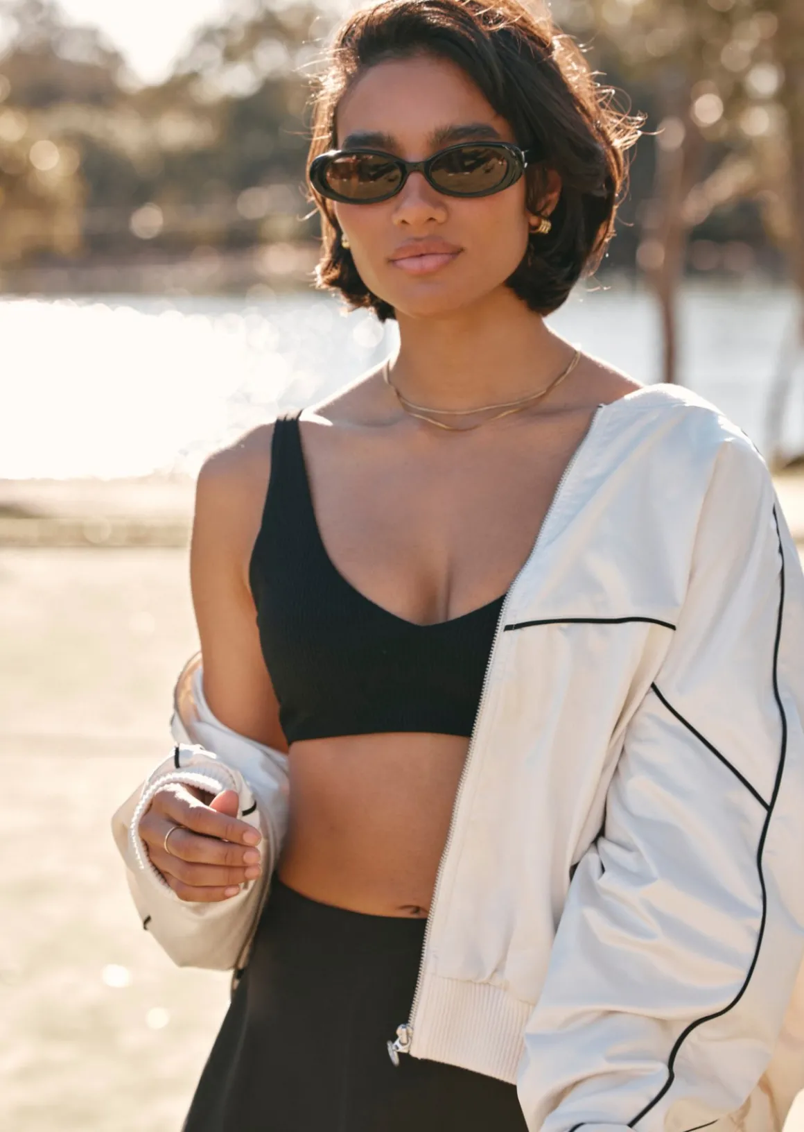Lorna Jane Reform Rib Sports Bra Black Hot