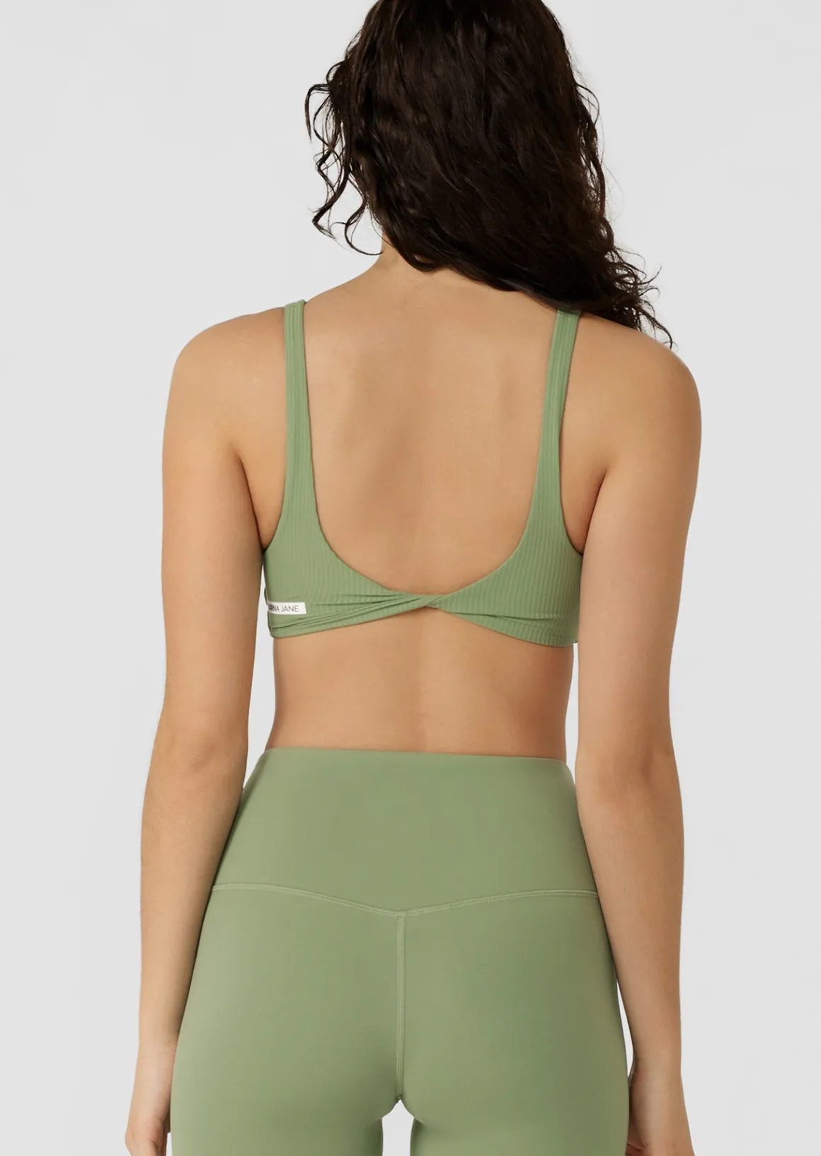 Lorna Jane Reform Rib Sports Bra GreenGoodness