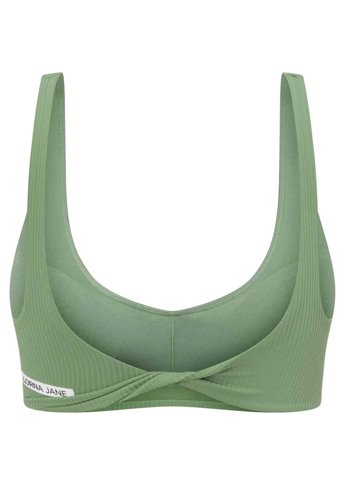 Lorna Jane Reform Rib Sports Bra GreenGoodness