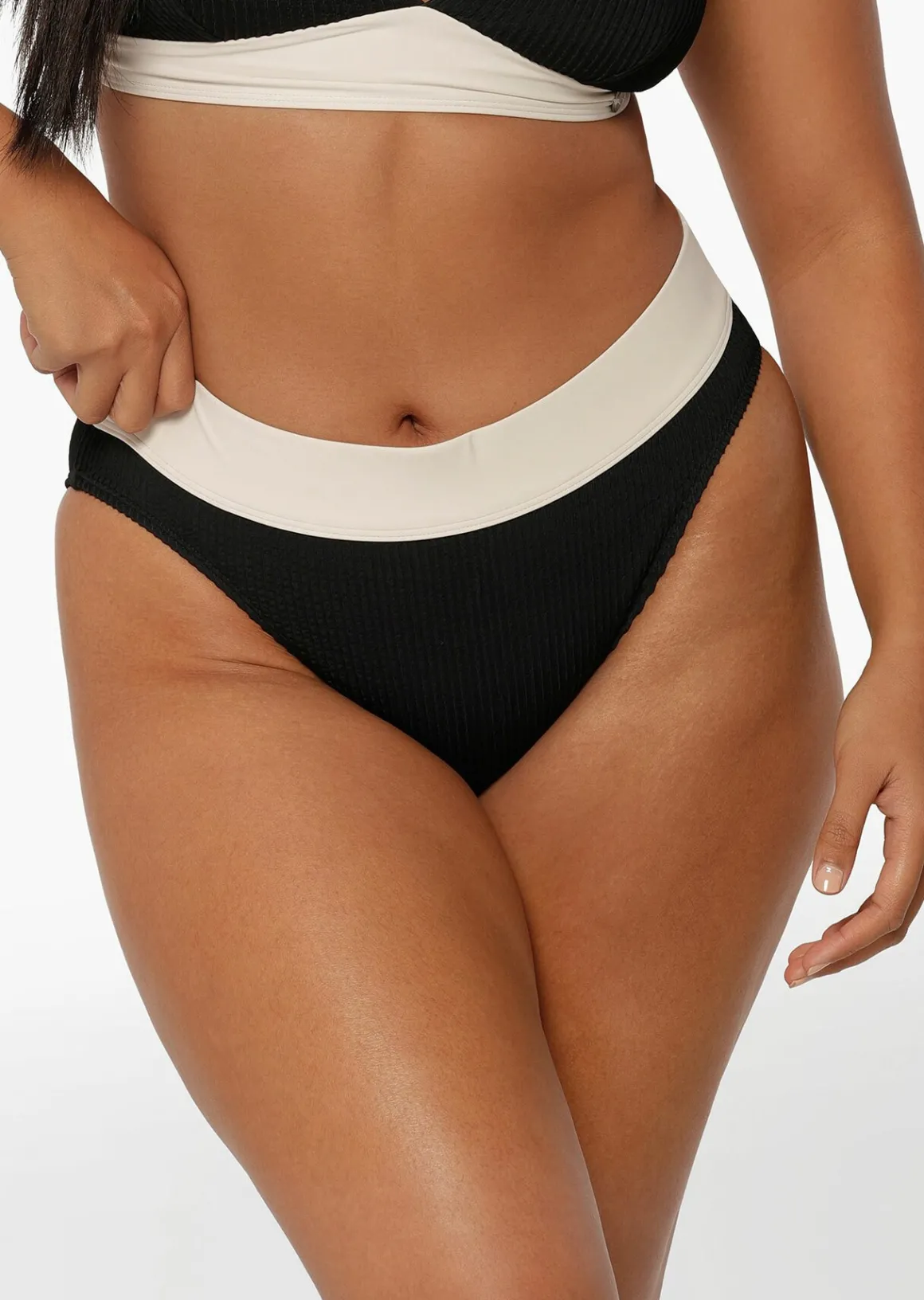 Lorna Jane Relaxation Crimped High Waist Brief Black Best