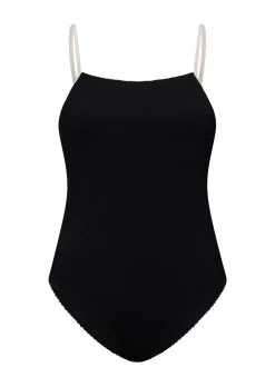 Lorna Jane Relaxation Crimped One Piece Black New