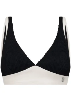 Lorna Jane Relaxation Crimped Swim Bra Black New