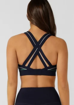 Lorna Jane Relay High Support Sports Bra FrenchNavy Discount