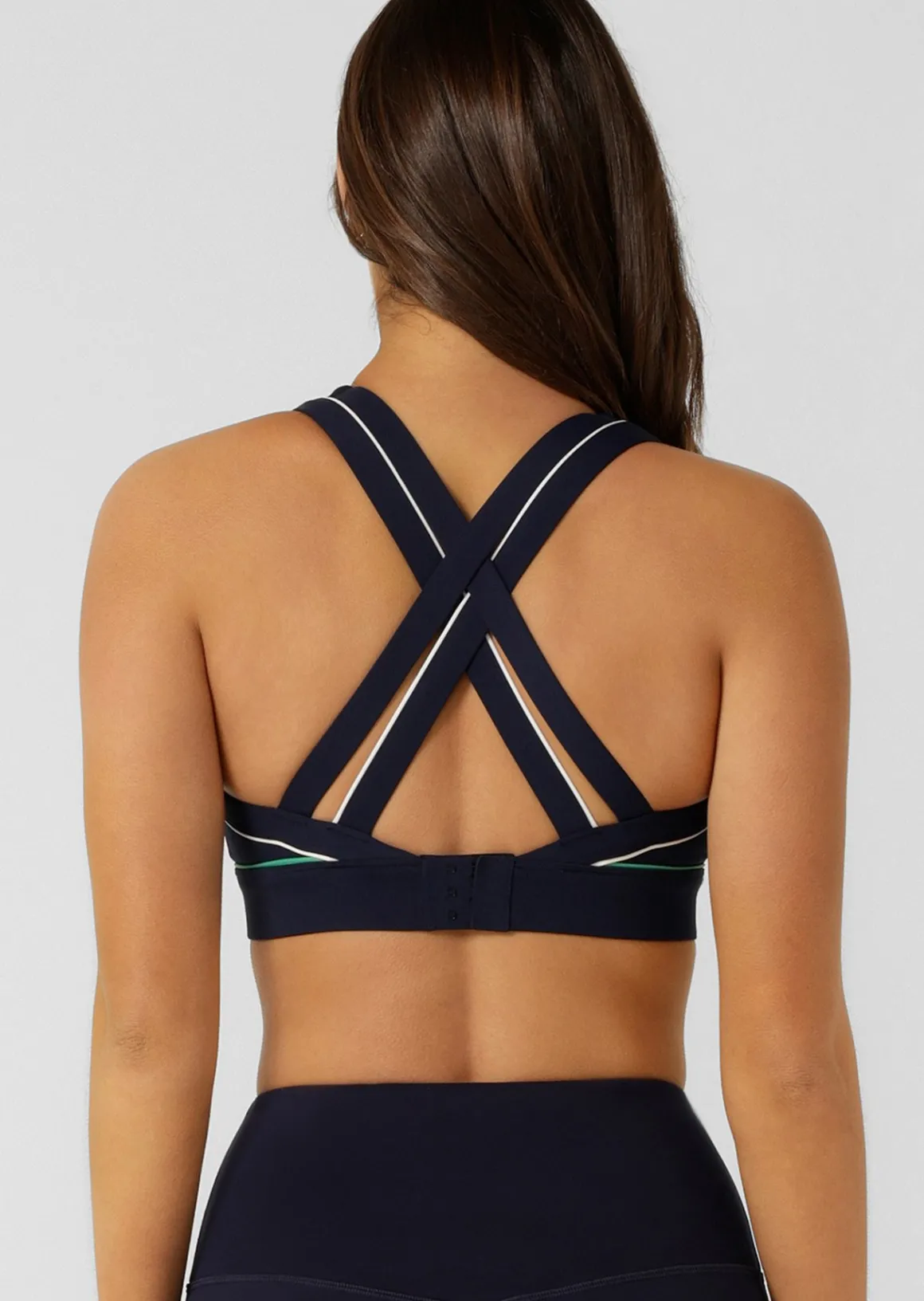 Lorna Jane Relay High Support Sports Bra FrenchNavy Discount