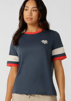 Lorna Jane Retro Linen T-Shirt PaleIndigo Outlet