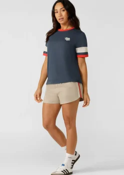 Lorna Jane Retro Linen T-Shirt PaleIndigo Outlet