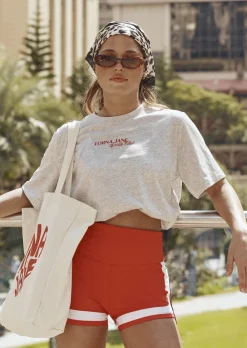 Lorna Jane Retro Rib Shorts Ginger