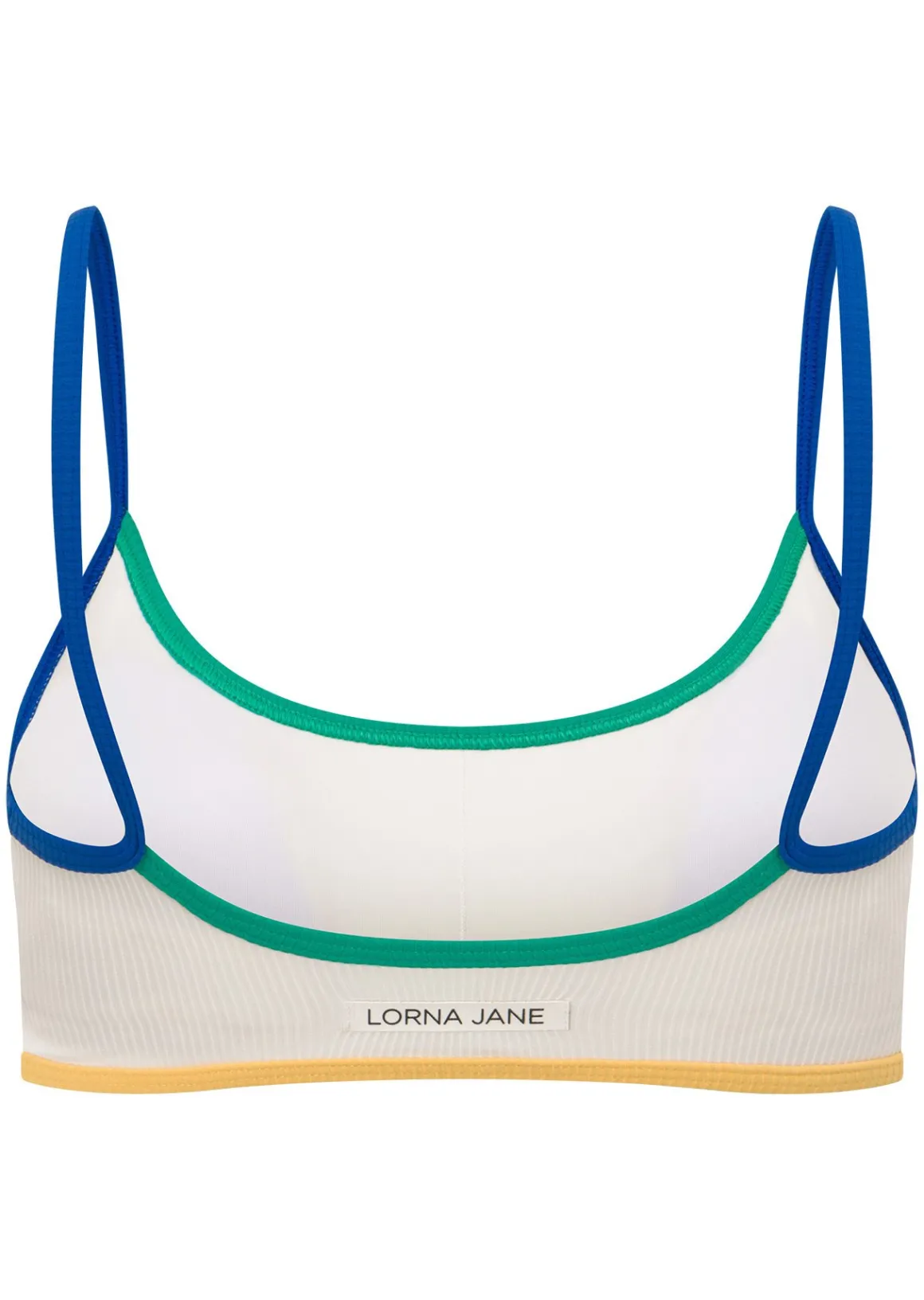 Lorna Jane Retro Rib Swim Sports Bra Porcelain Hot