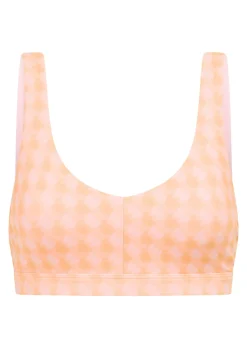 Lorna Jane Reversible Swim Sports Bra WatercolourCheckPrint Clearance