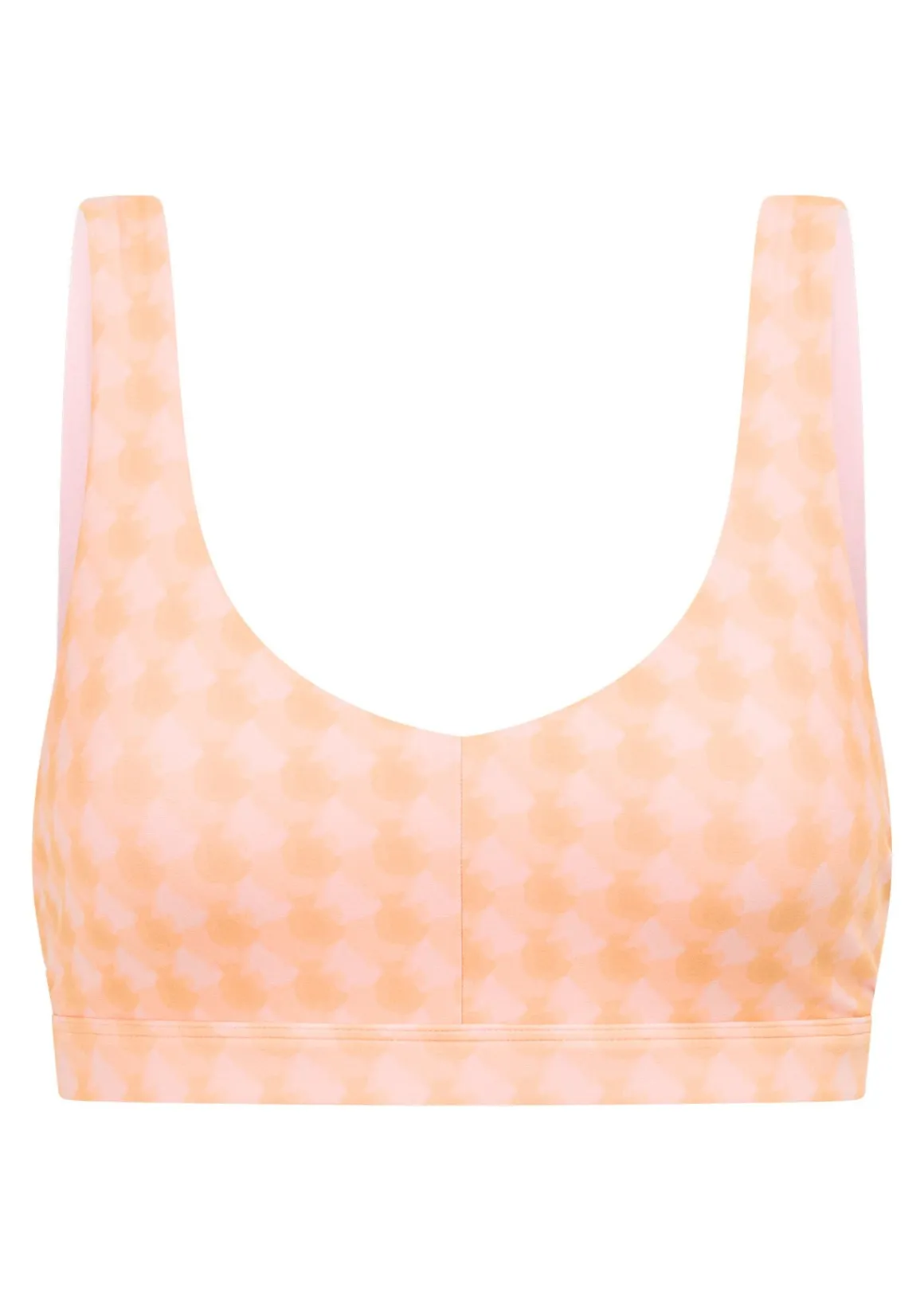 Lorna Jane Reversible Swim Sports Bra WatercolourCheckPrint Clearance