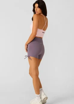 Lorna Jane Rouched Cheeky Bike Short PurpleDusk Online