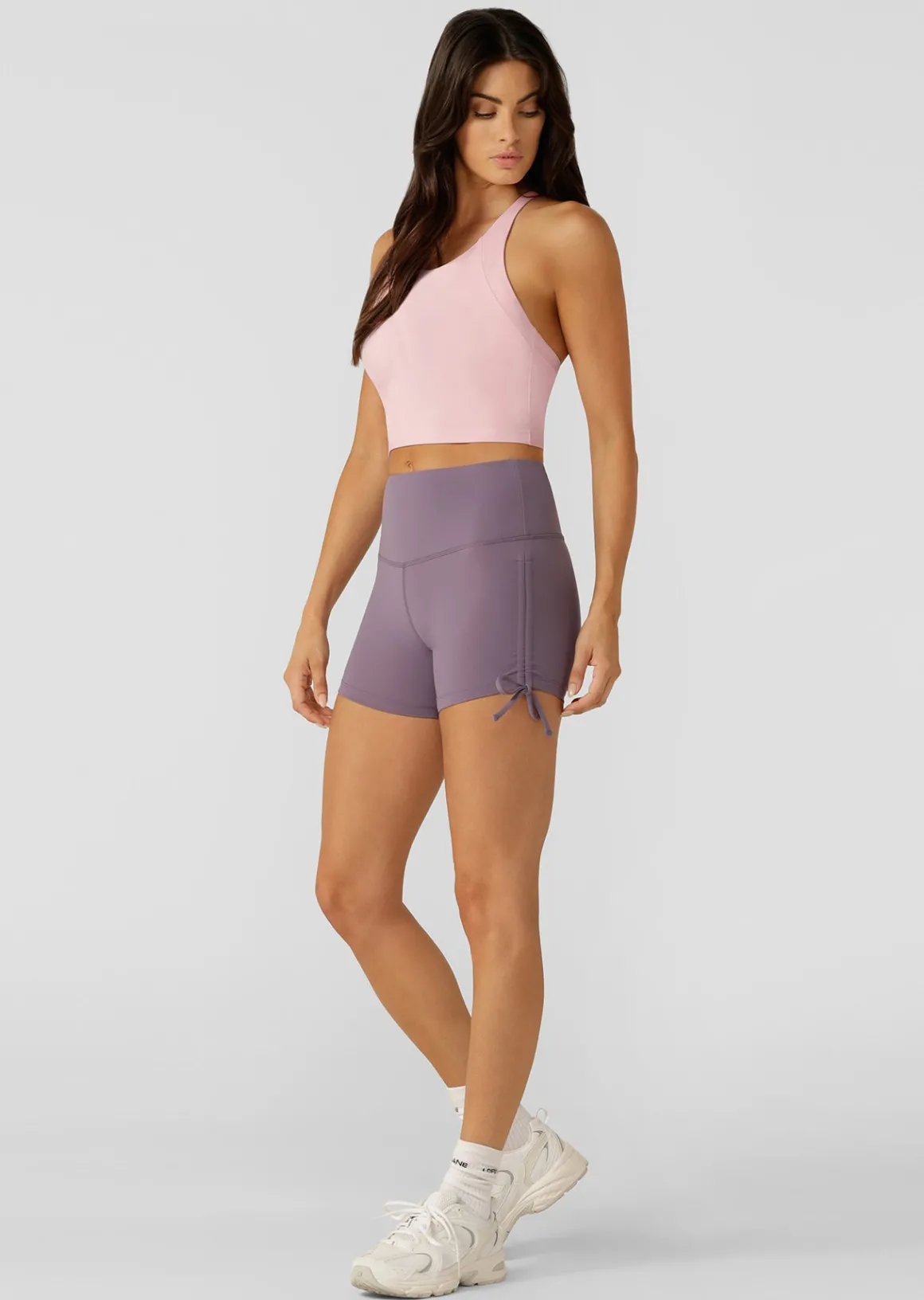 Lorna Jane Rouched Cheeky Bike Short PurpleDusk Online