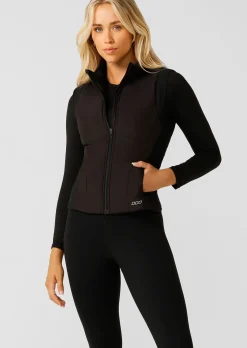 Lorna Jane Run Ready Active Puffer Vest Black