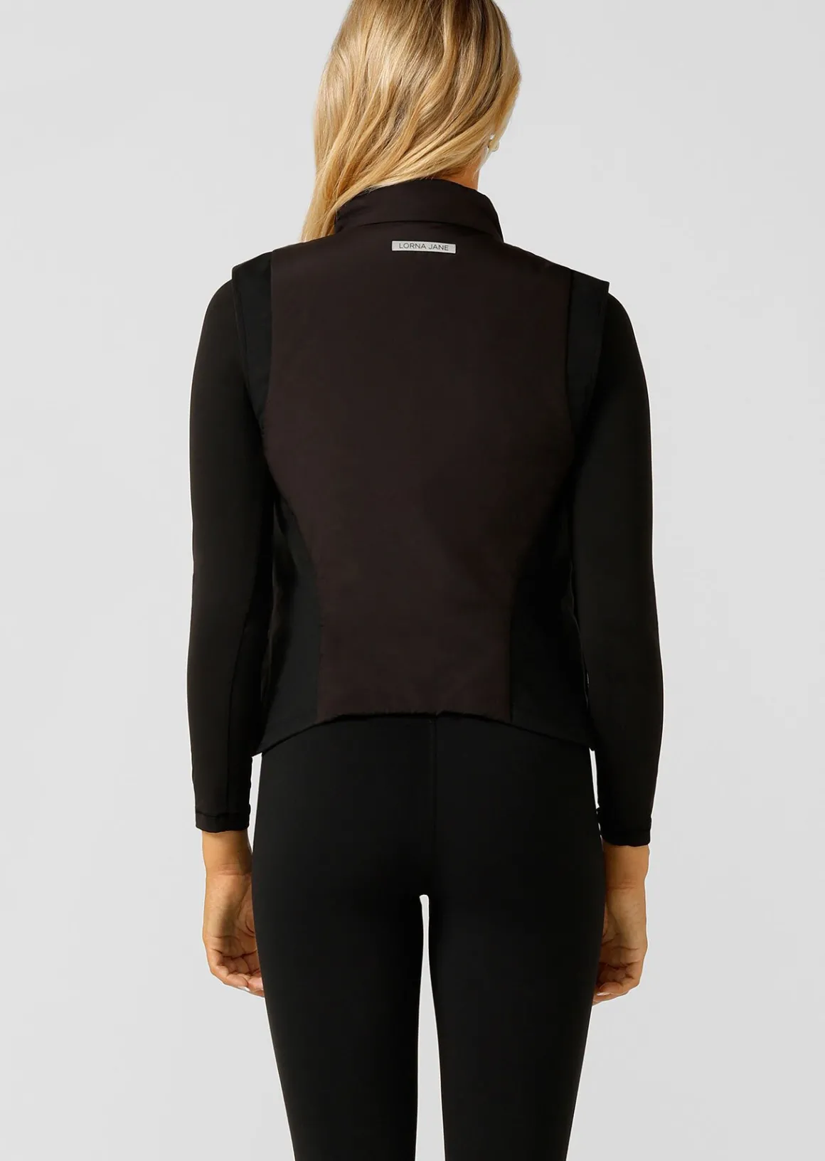Lorna Jane Run Ready Active Puffer Vest Black