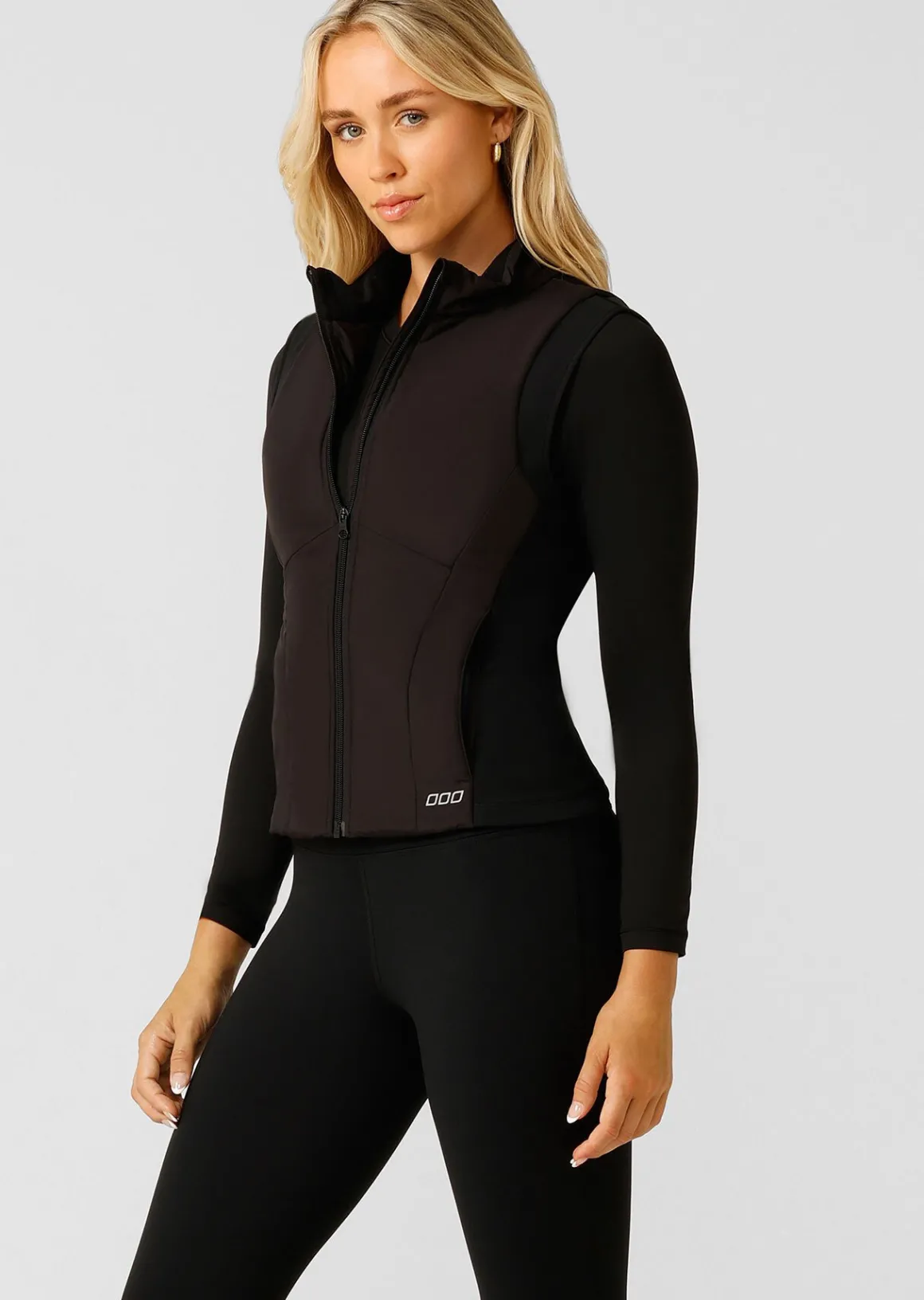 Lorna Jane Run Ready Active Puffer Vest Black