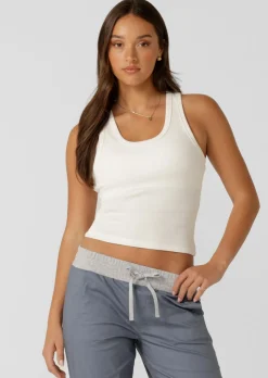 Lorna Jane Scoop Neck Essential Tank Porcelain Sale