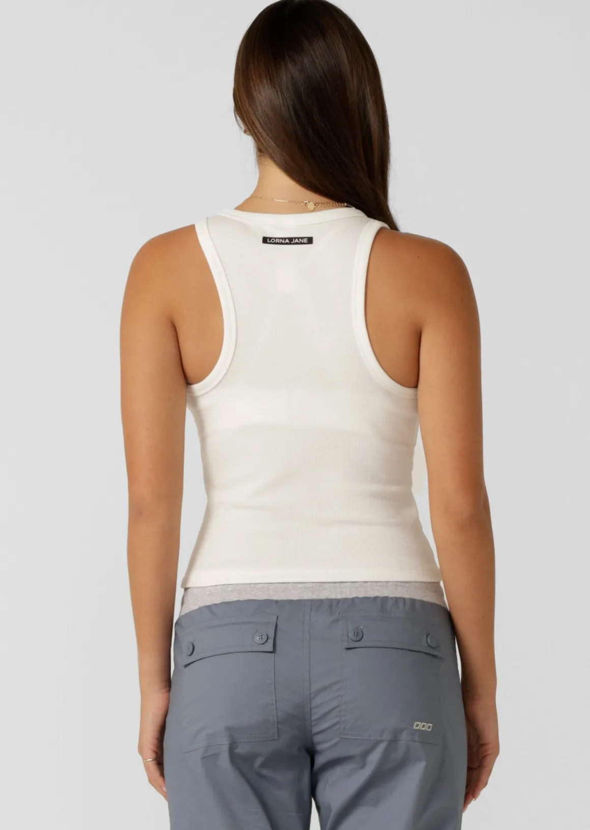 Lorna Jane Scoop Neck Essential Tank Porcelain Sale