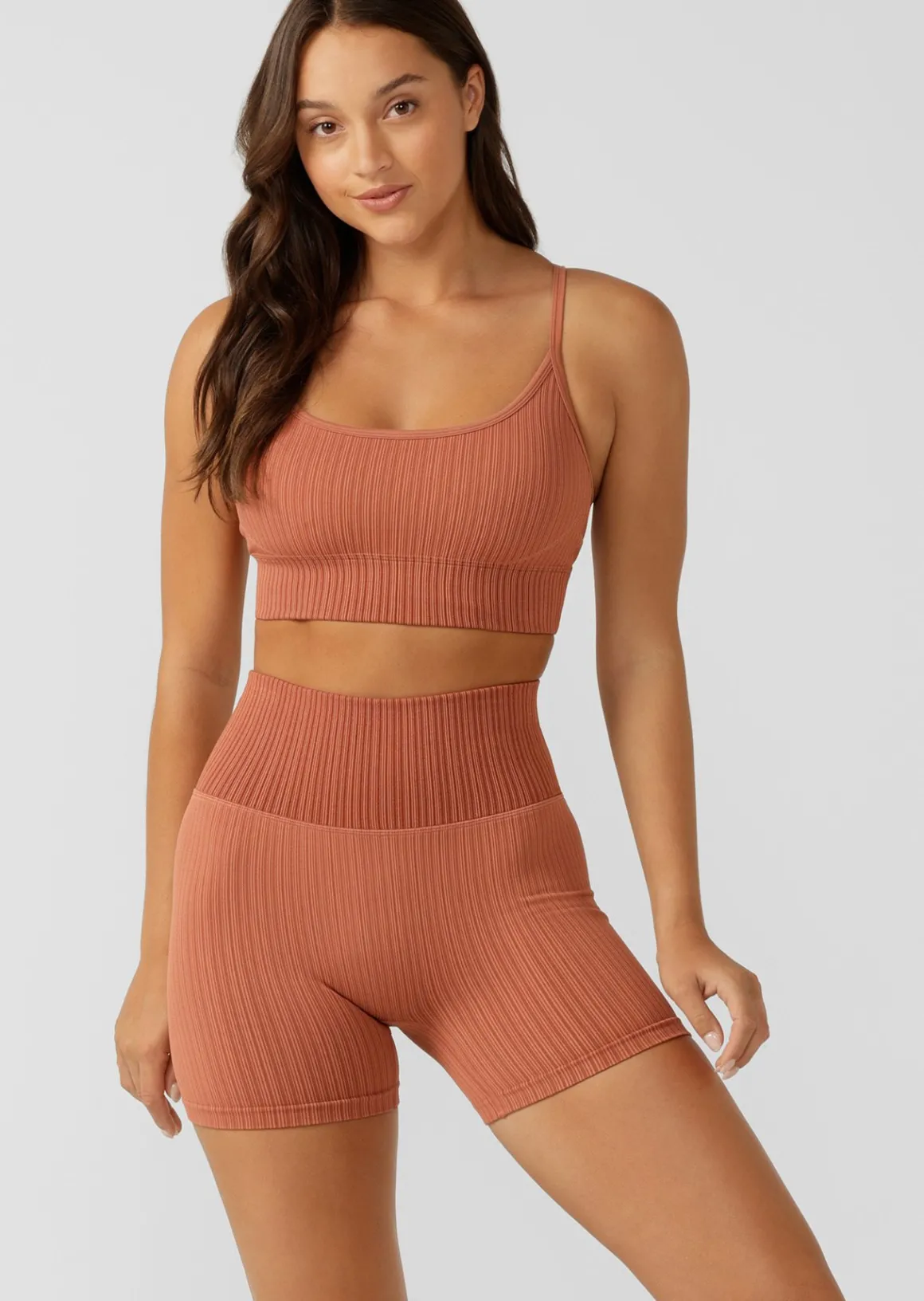 Lorna Jane Seamless Swim Bike Short RUST