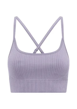 Lorna Jane Seamless Swim Longline Sports Bra Lavender