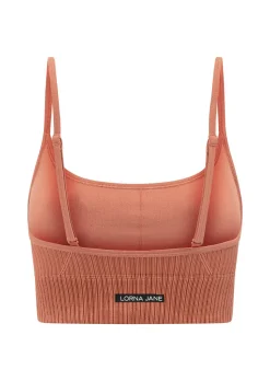 Lorna Jane Seamless Swim Longline Sports Bra RUST