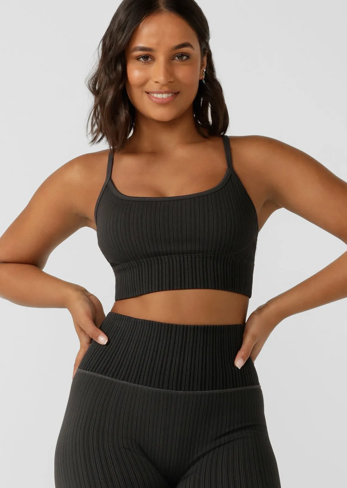 Lorna Jane Seamless Swim Longline Sports Bra Black Online