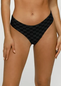 Lorna Jane Shore Recycled Swim Brief BlackCheckerboardPrint Hot