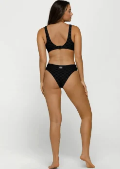 Lorna Jane Shore Recycled Swim Brief BlackCheckerboardPrint Hot
