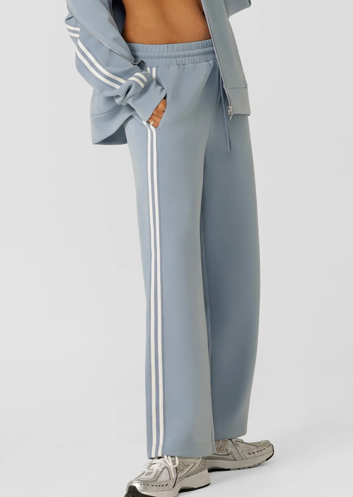 Lorna Jane Sidelines Spacer Track Pant GlacierBlue New