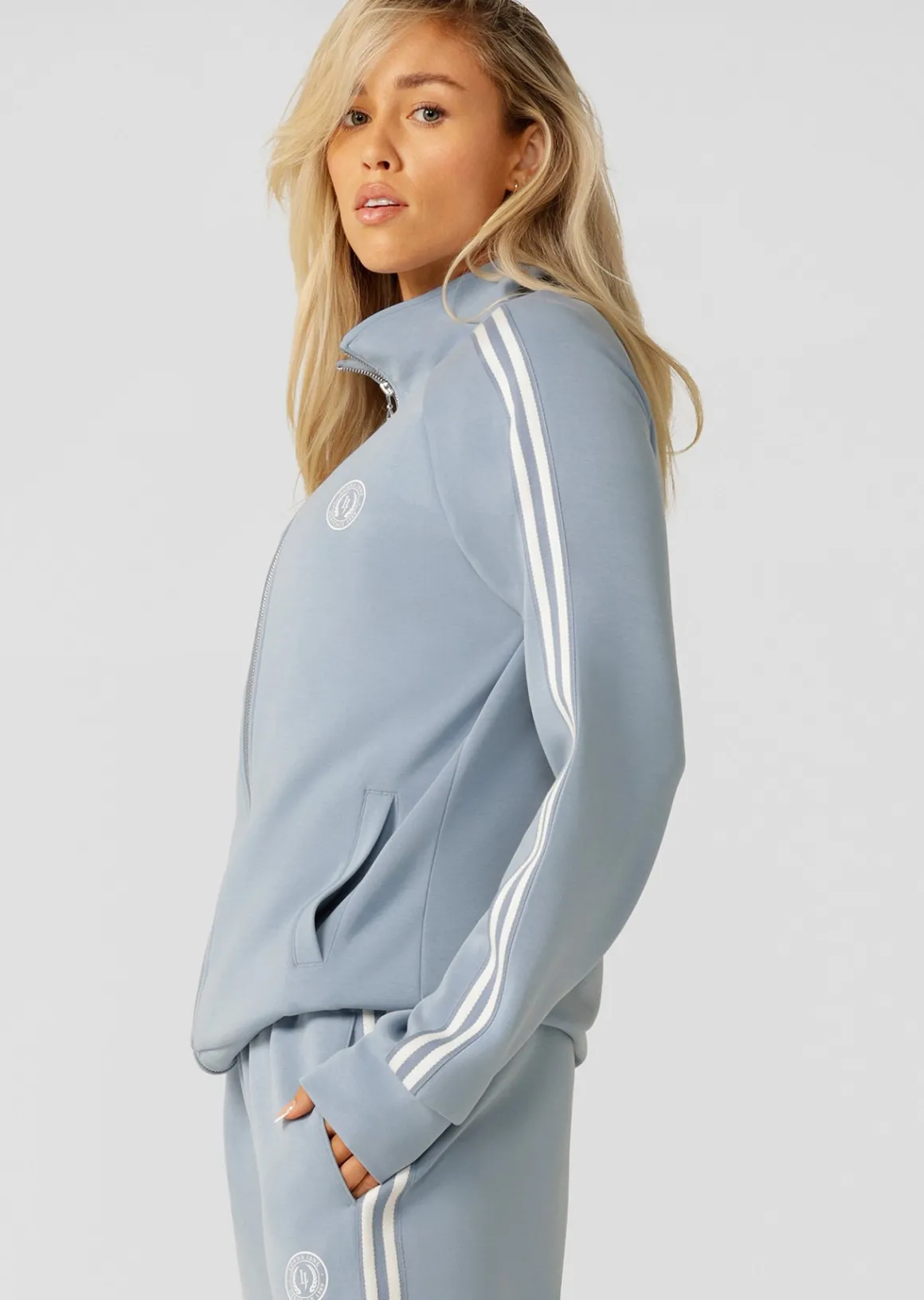 Lorna Jane Sidelines Spacer Track Top GlacierBlue Sale