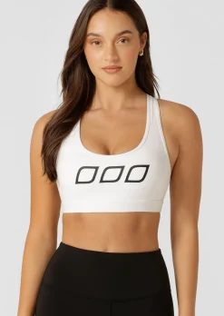 Lorna Jane Skinny Iconic Comfort Sports Bra White Sale