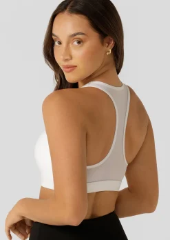 Lorna Jane Skinny Iconic Comfort Sports Bra White Sale
