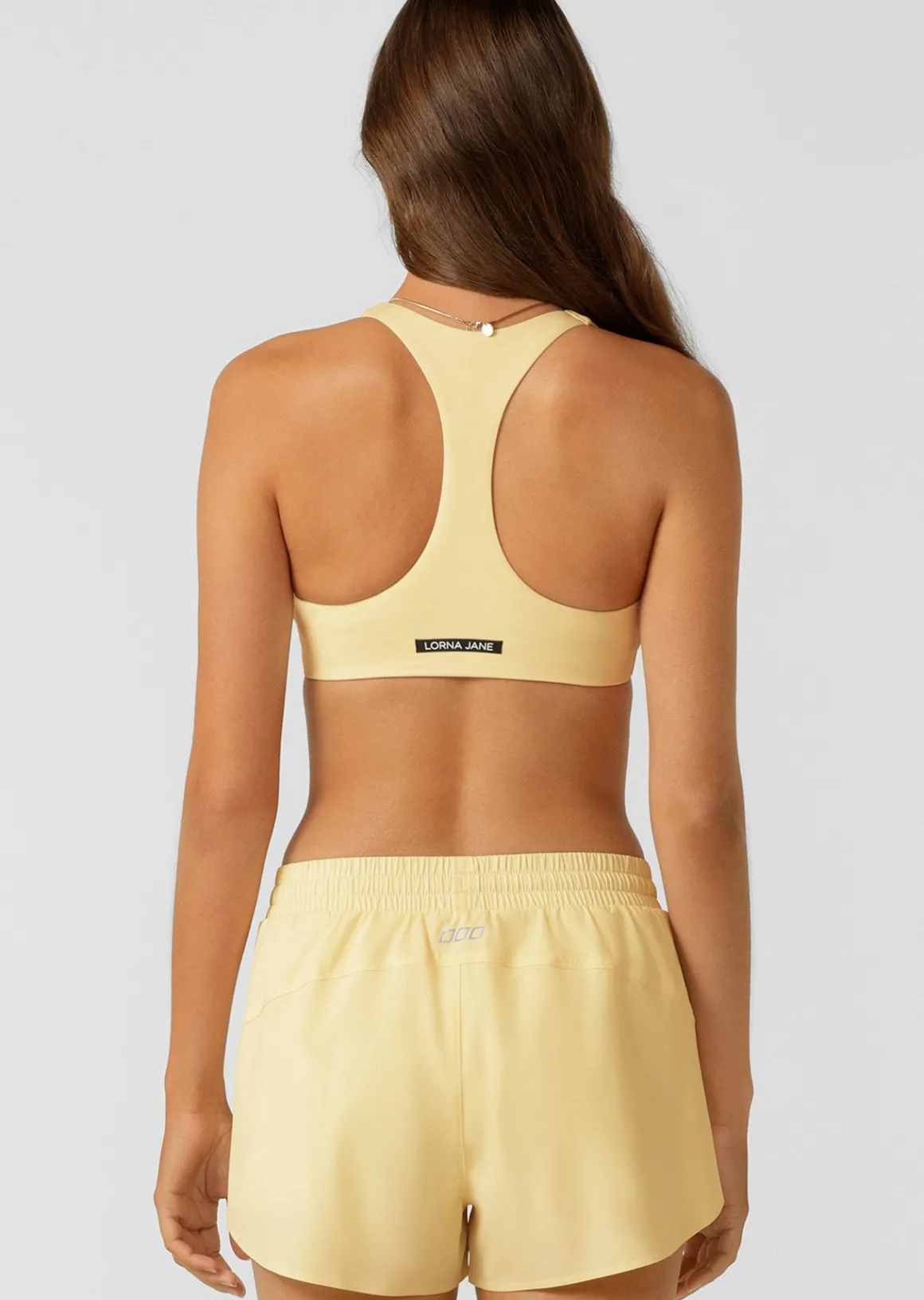 Lorna Jane Sleek Comfort All Day Sports Bra LemonCream Hot