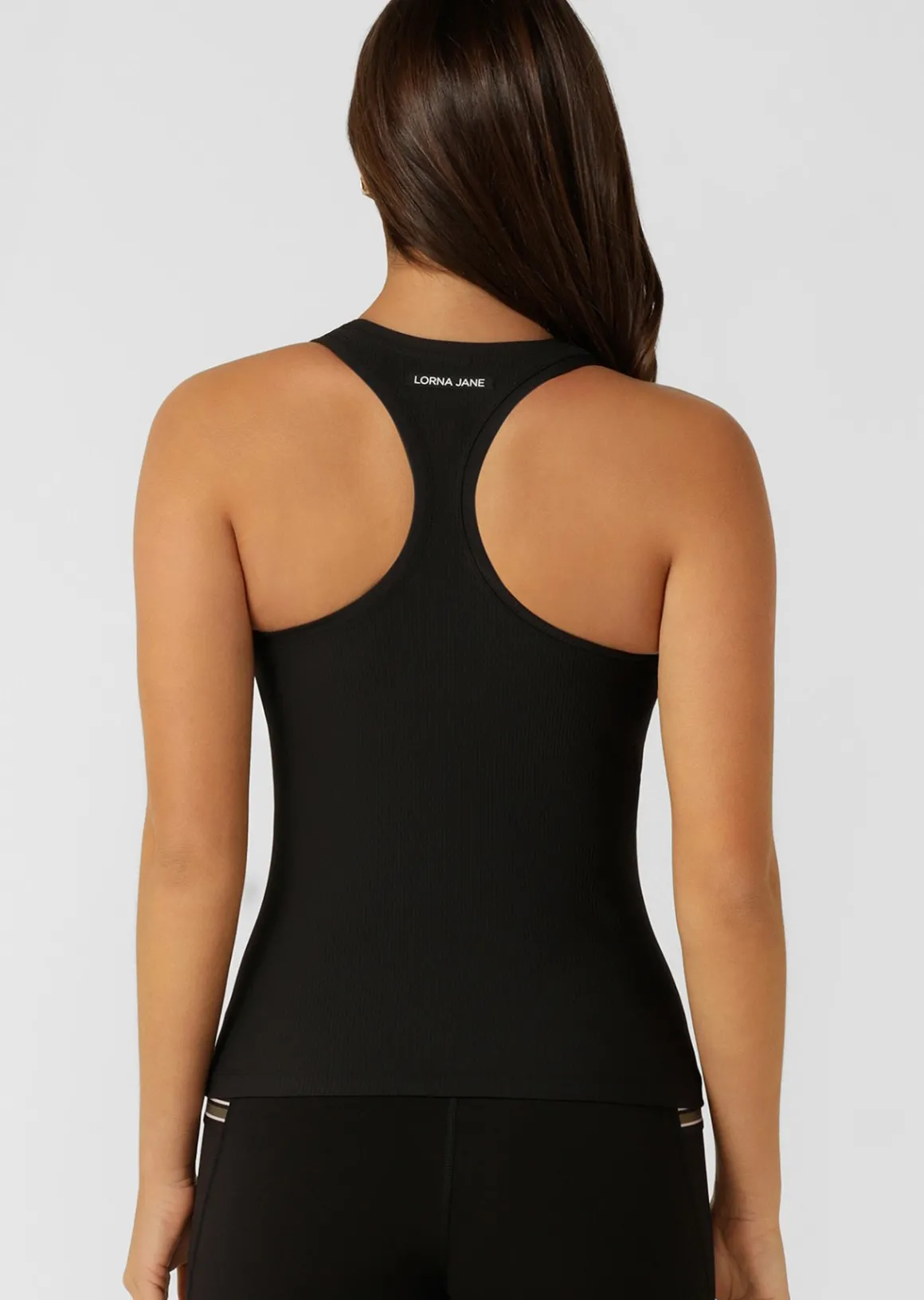 Lorna Jane Speed Circuit Active Rib Tank Black New