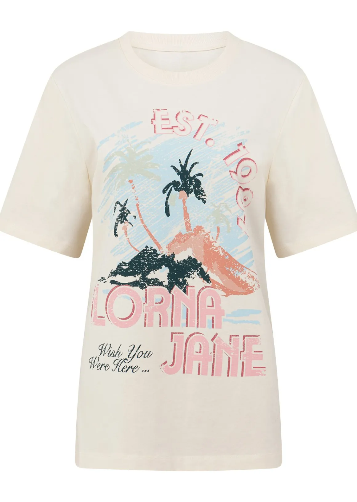 Lorna Jane Summer Days Relaxed T-shirt Cream