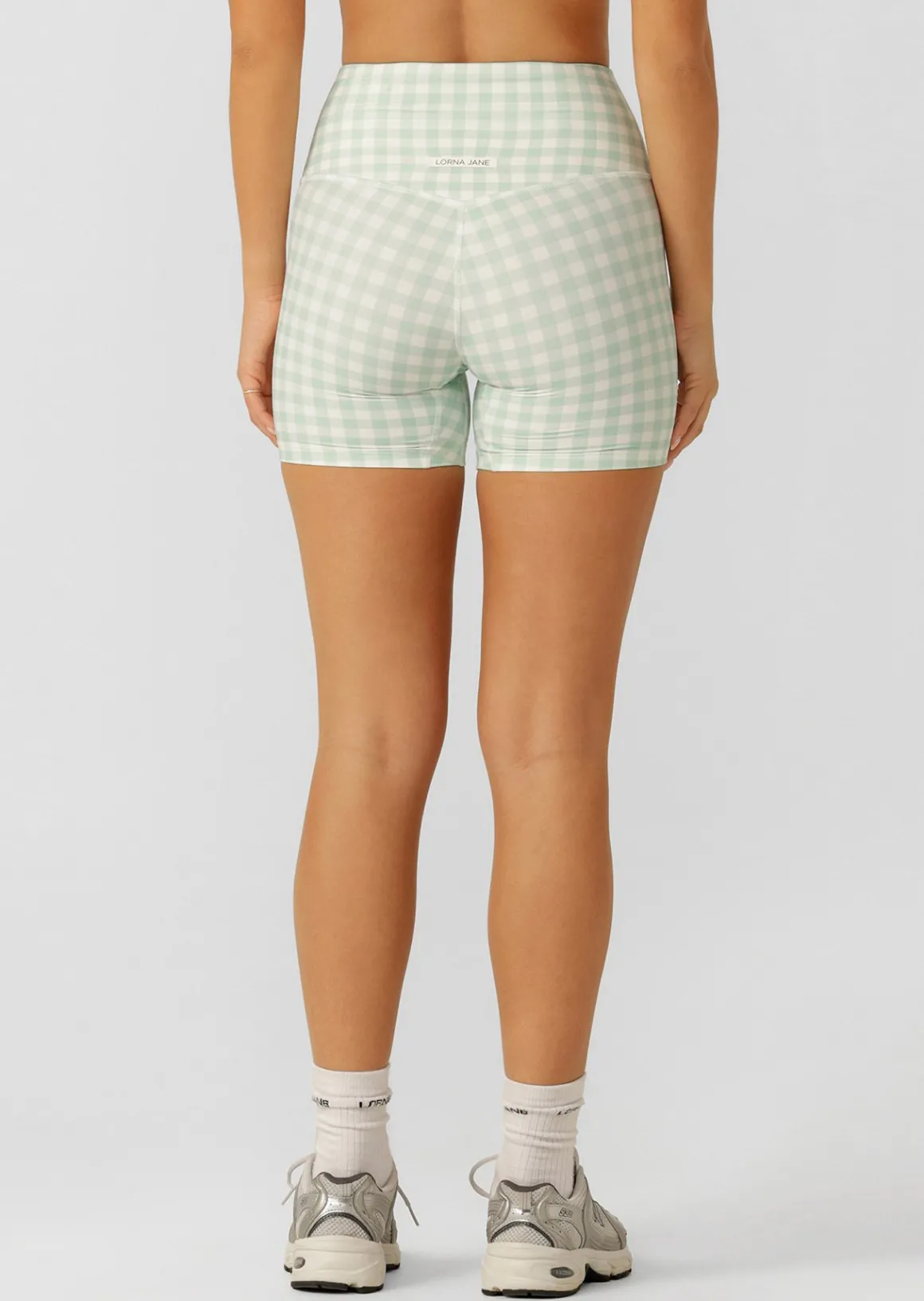 Lorna Jane Sweet Gingham 14cm Bike Shorts SoftMintRanchGinghamPrint Best