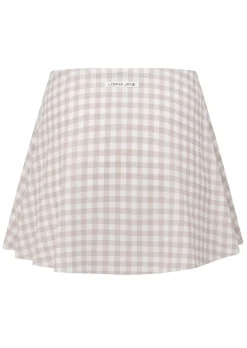 Lorna Jane Sweet Gingham Everyday Active Skort LatteRanchGinghamPrint Discount