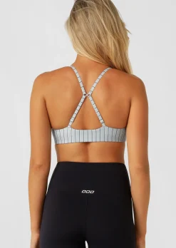 Lorna Jane Sweet Thing Stripe All Day Sports Bra BlueStripe Outlet