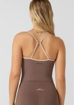 Lorna Jane Sweetheart Tank Bra Combo Stone Best