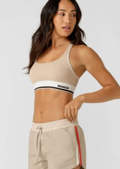 Lorna Jane Tempo Maximum Support Sports Bra Latte New
