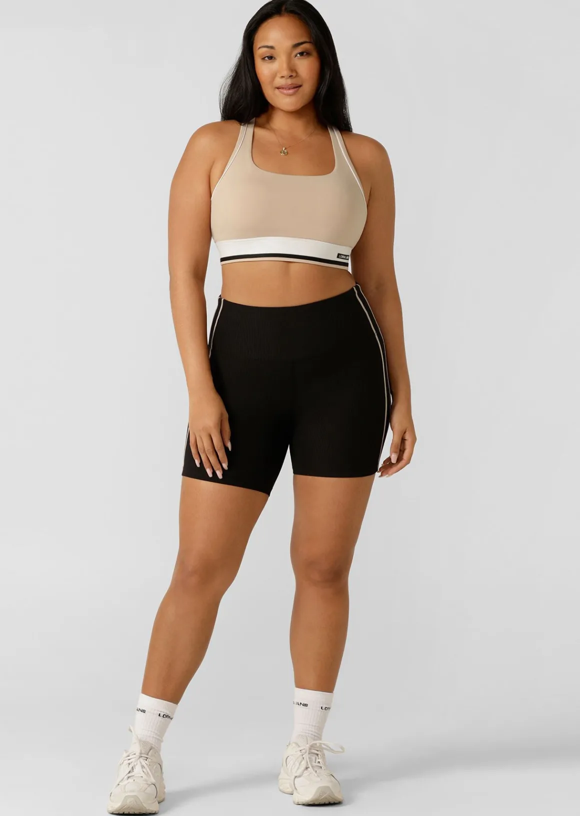 Lorna Jane Tempo Maximum Support Sports Bra Latte New